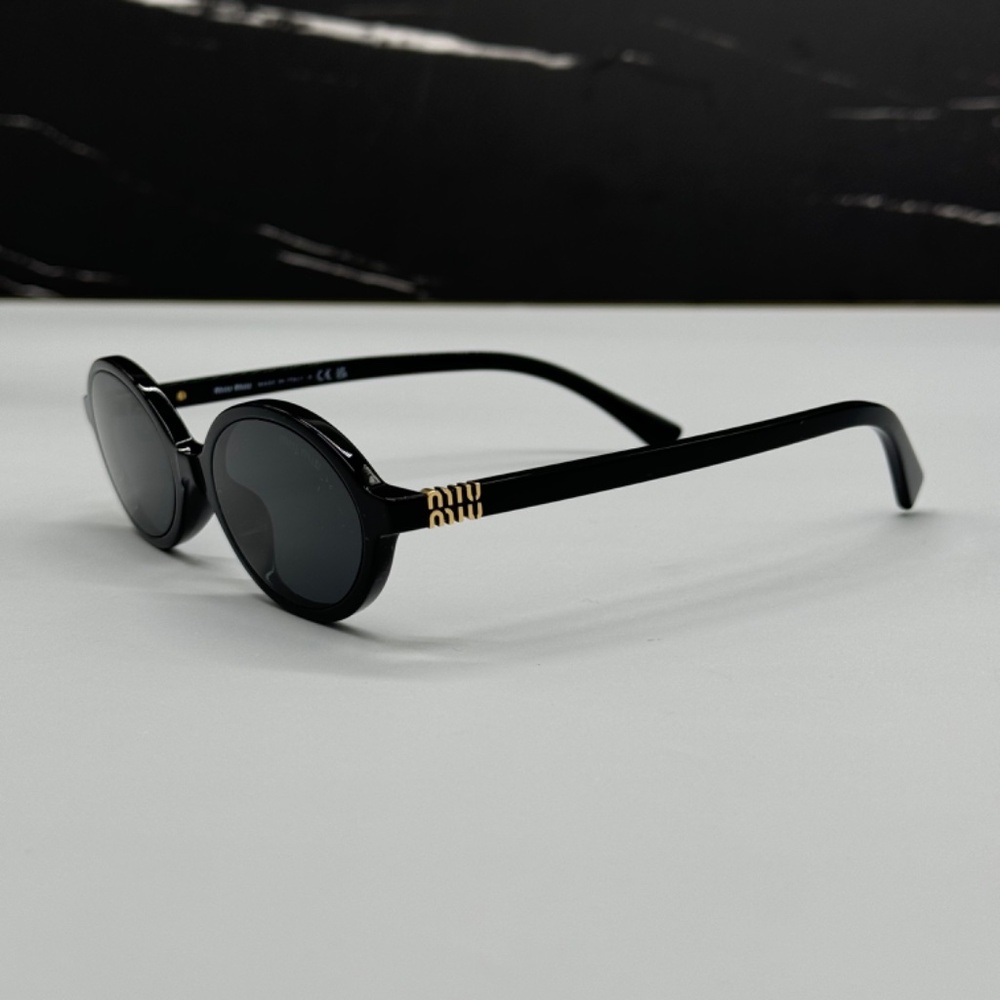 NEW MU 04ZS 1AB5S0 MIU MIU SUNGLASSES MU04ZS 1AB5S0 BLACK SMU 04ZS WOMEN - Picture 9 of 14